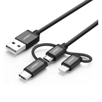 UGREEN 80326 USB 2.0 A To Micro USB Lightning Type C (3 In 1) Cable | Enroz Online