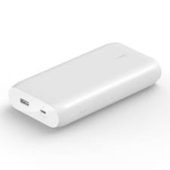 20K POWER BANK, 30W PD USBC IN/OUT, USBA OUT, WH