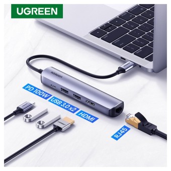 UGREEN 50209 USB C HUB 5-IN-1 WITH 4K HDMI | Enroz Online