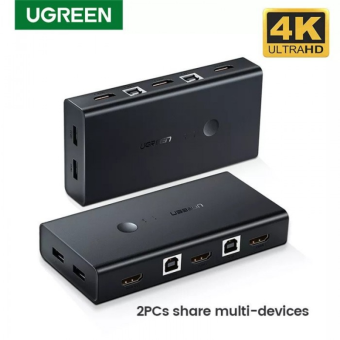 UGREEN HDMI 2*1 KVM SWITCHER input 2*HDMI,2*USB 2.0-B