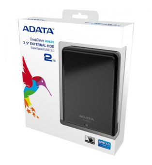 Adata Slim and Light External HDD HV620S Anti Finger Print Shock Sensor